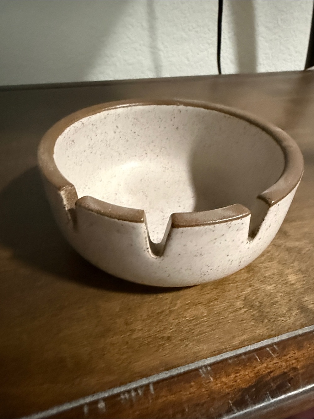 Heath Pottery Ashtray cream brown perfect